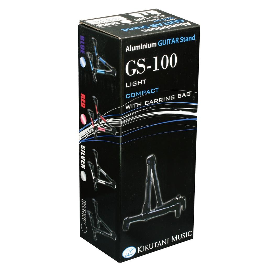 Kikutani GS-100 Compact Aluminum Guitar Stand, Black
