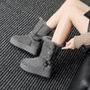 Short Cotton Boots Winter Long Snow Boots Warm Non-slip Cotton Shoes Outdoor Leisure Thick-soled Heightening Boots Women