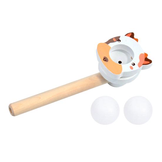 huaqianguhh Kids Floating Ball Blow Toy, Suspension Blowing Wooden Pipe for Lung Capacity Training, Educational Toy Boys Girls