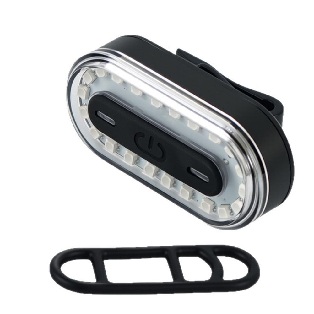 Waterproof Bike Tail Light Rainbow LED Rear Taillight Bright Light Skateboard Light  Safety Warning