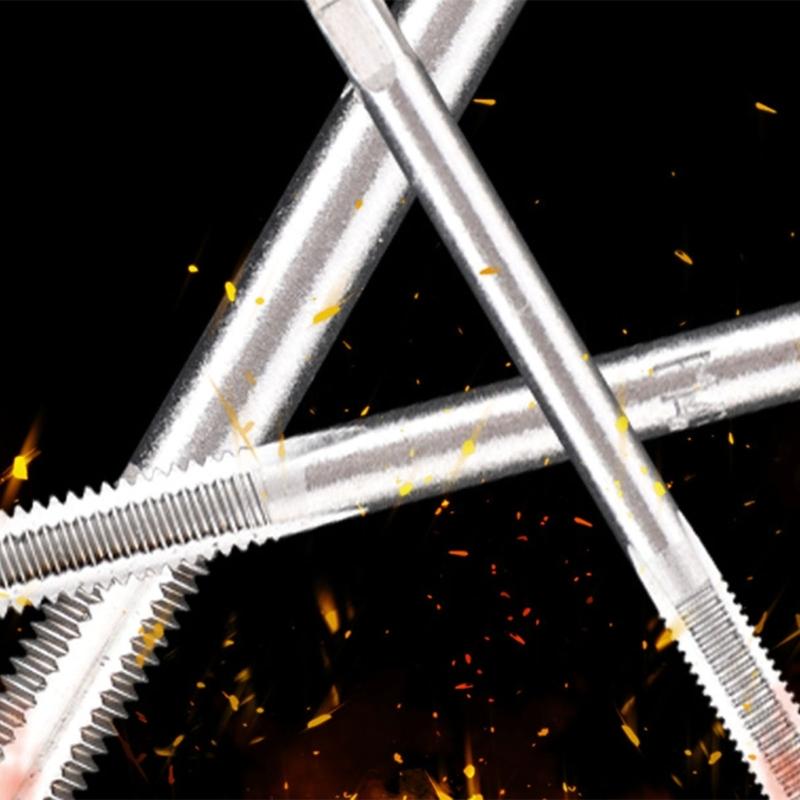 5pc Metalworking Tap Set Highly speed Steel Heat Treated Design Multiple Size 3mm 4mm 5mm 6mm 8mm Durability Construction