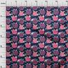 oneOone Cotton Flex Dark Blue Fabric Pomegranate Sewing Material Print Fabric By The Yard 40 Inch