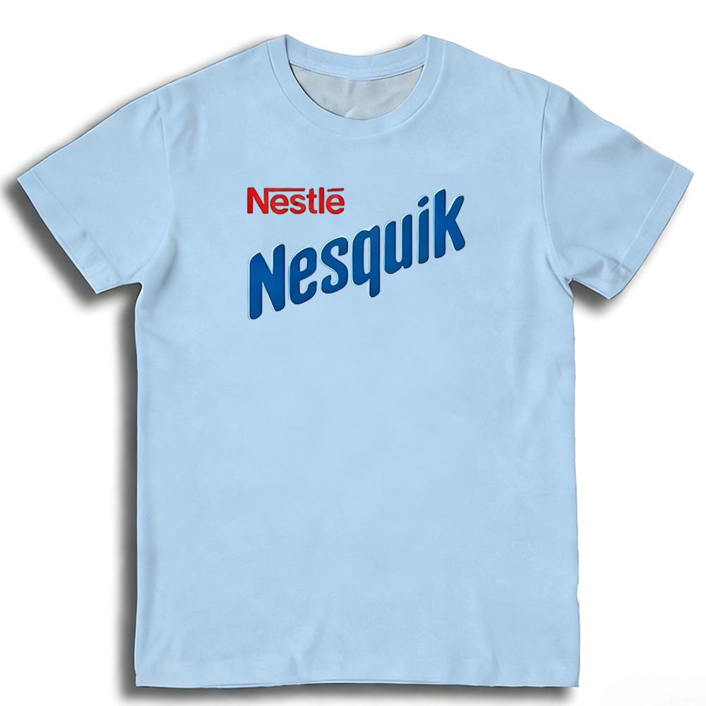 Nesquik Šokolādes Piena T-krekls Harajuku