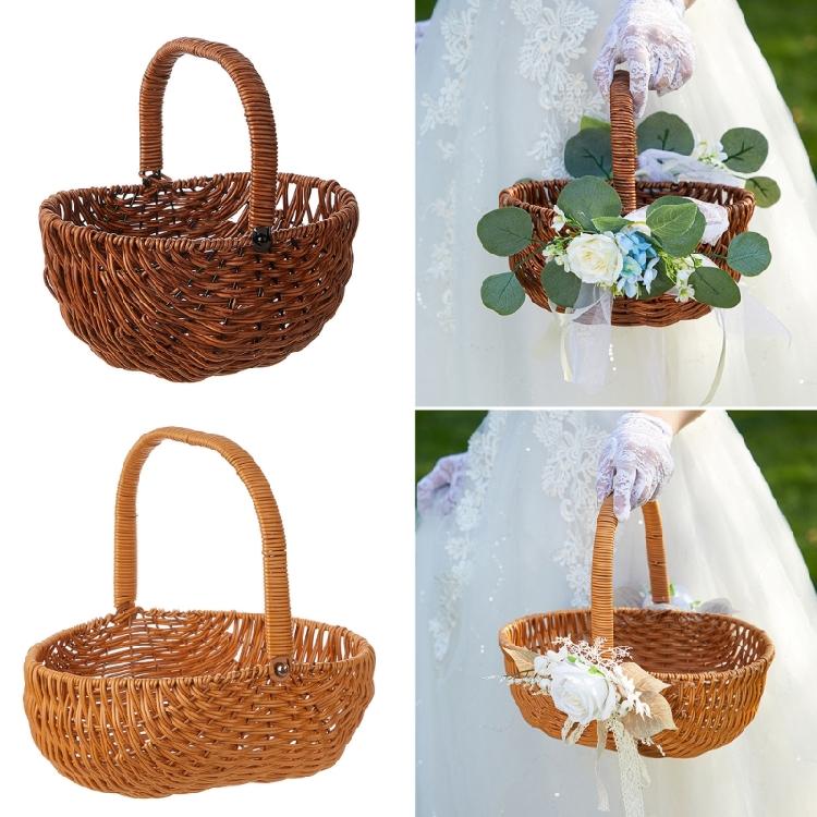 Handwoven Rattan Storage Basket Practical and Easy To Clean Basket for Organization Delicate Woven Container
