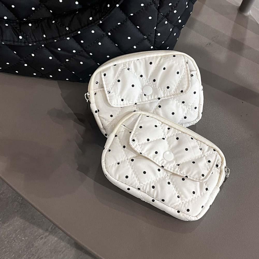 Polka Dot Tampon Storage Bag Large Capacity Pouches Bag Organizer Portable Cotton Coin Purse Daily