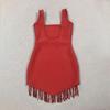 Elegant Beaded Spaghetti Strap Bandage Dress - Sexy, Formal Party Wear