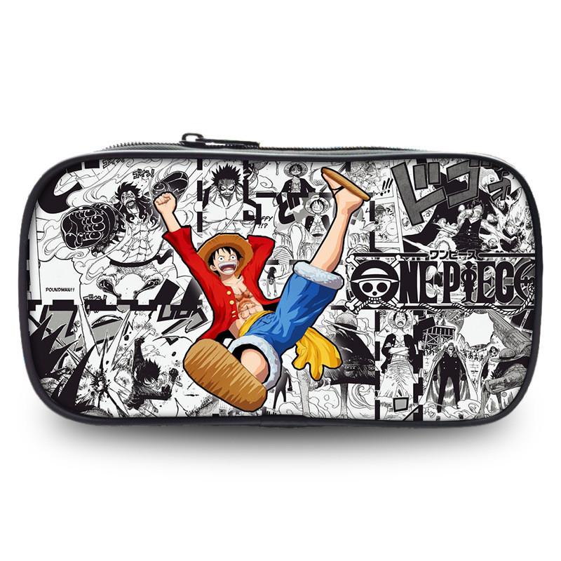 Durable One Piece Wano Themed Zoro Luffy Student Pen Bag With Prints