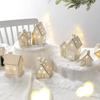 Ceramic Christmas Village Houses White Tabletop Ornaments New House Figurines  Winter Decor