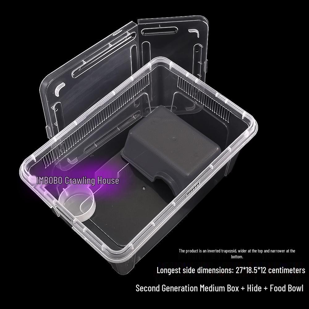 2nd Gen Reptile Breeding Box for Spiders, Frogs, Snails, Silkworms, Geckos, Snakes, and Turtles