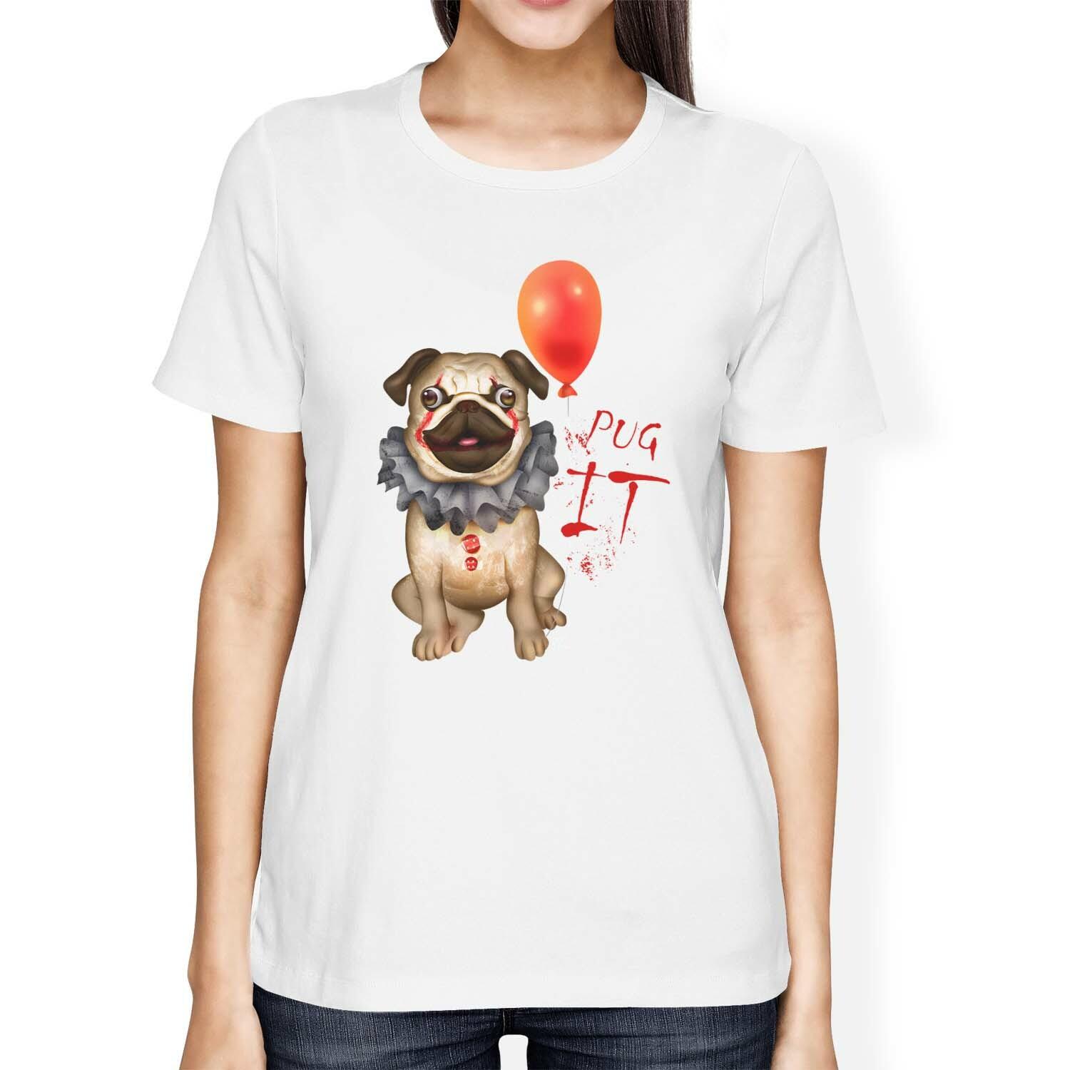 1Tee Womens Loose Fit Pug IT Clown T-Shirt XXXL