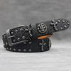 7-color 3D Skull Rivet Belt Punk Men's Belt Women's Snake Pattern Versatile Decorative Belt