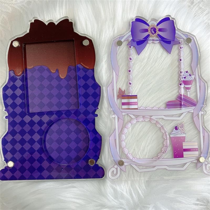 Acrylic Frame For Tin Badges and Cards Oshikatsu Otakatsu Aniota Anime Goods Decoration Purple [Afternoon Tea] Storage, G.triger G-Trigger