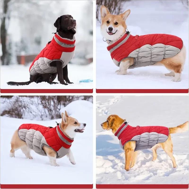 Large Dog Winter Clothes Thickened Warm Dog Cotton-padded Clothes Windproof Comfortable Coats for Dogs Pet Products Supplies