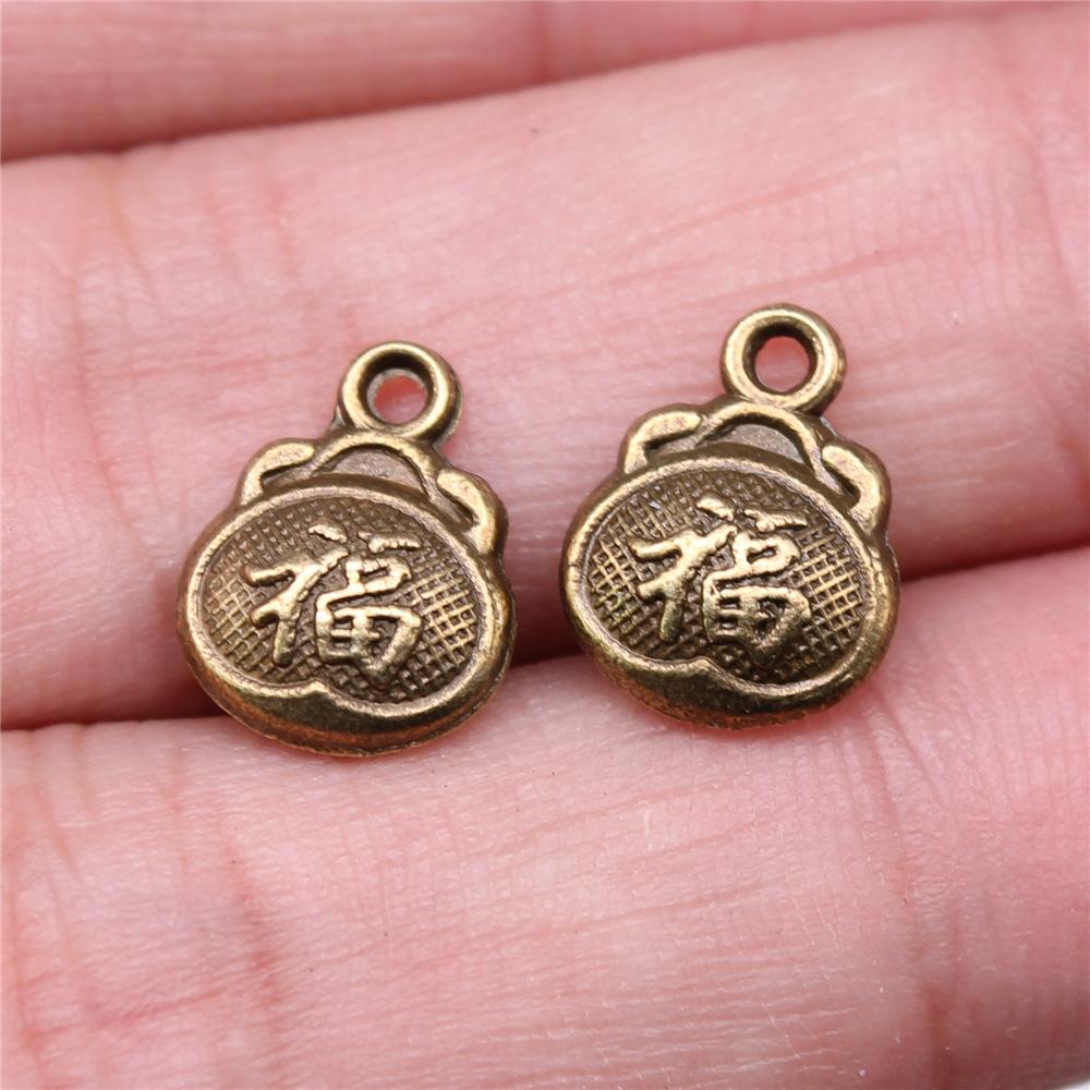 10pcs Chinese Character Ai Charms For Jewelry Making Chinese Style Knot Dragon Charms Chinese Character Love Charms