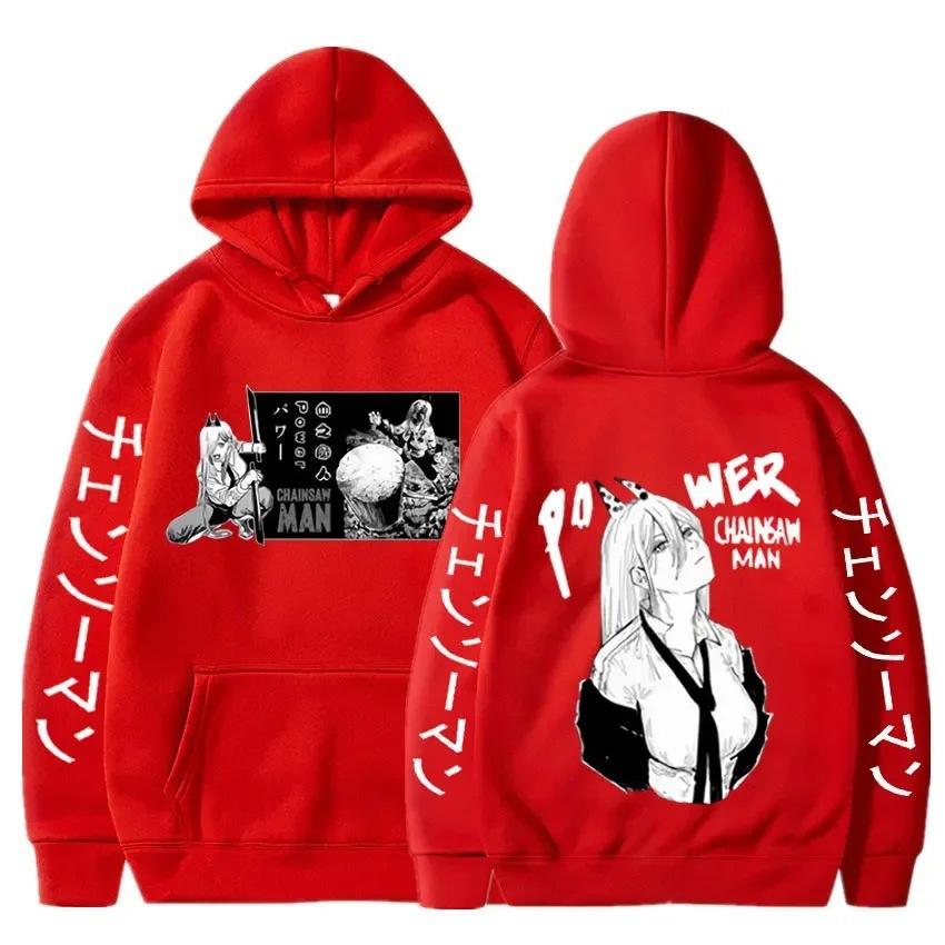 Harajuku Anime, Chainsaw Man, Cute Print Pattern Hooded Men'S And Women'S Sweatshirts Comfortable Men'S And Women'S Tops