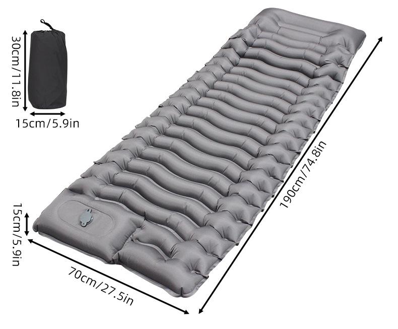 Portable Double Inflatable Camping Mattress, Moisture-Proof & High-Elastic