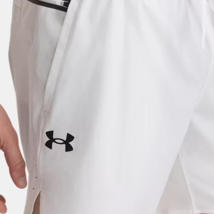 Under Armour Vanish Elite Simple Versatile Fashion Solid Color Casual Shorts Men shorts White 1376782-100