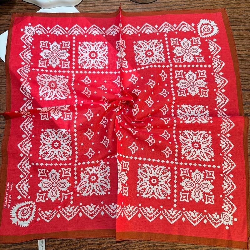 Spring and Autumn pure cotton 55cm small square scarf women's literary silk scarf versatile decorative scarf thin headscarf headband scarf
