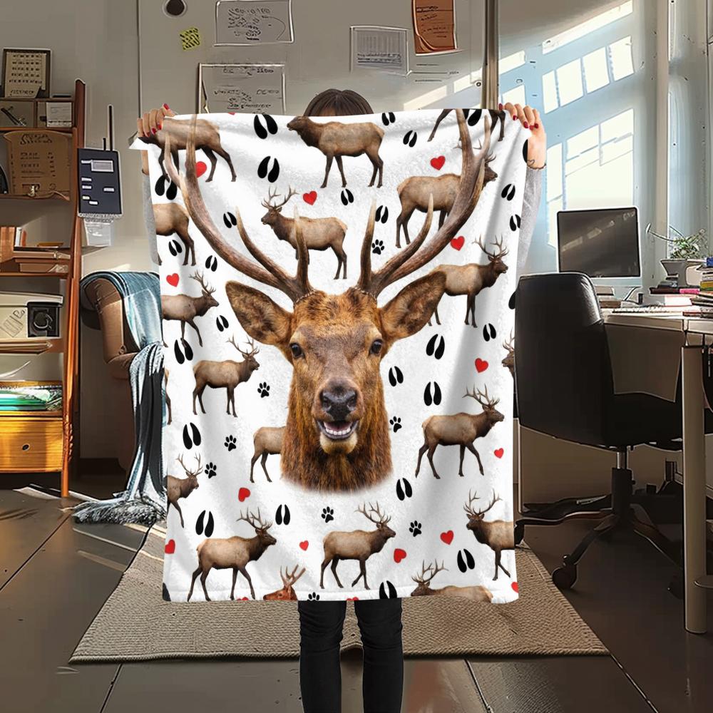 1PC Cartoon Sheep Print Flannel Blanket, High quality All Seasons, Home Decor, Warmth and Comfort, Perfect for Christmas Gifts