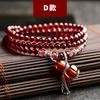 Natural Garnet Stone Bracelet Women Ethnic Style Handmade Crystal Jewelry Bohemian Three-Row Beaded Wrap