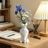 Artistic Human Body Vase Elegant Dress Shaped 3D Printed Vase Modern Minimalist Sculpture for Pleated Skirt Sculptural Home Decor Dressing
