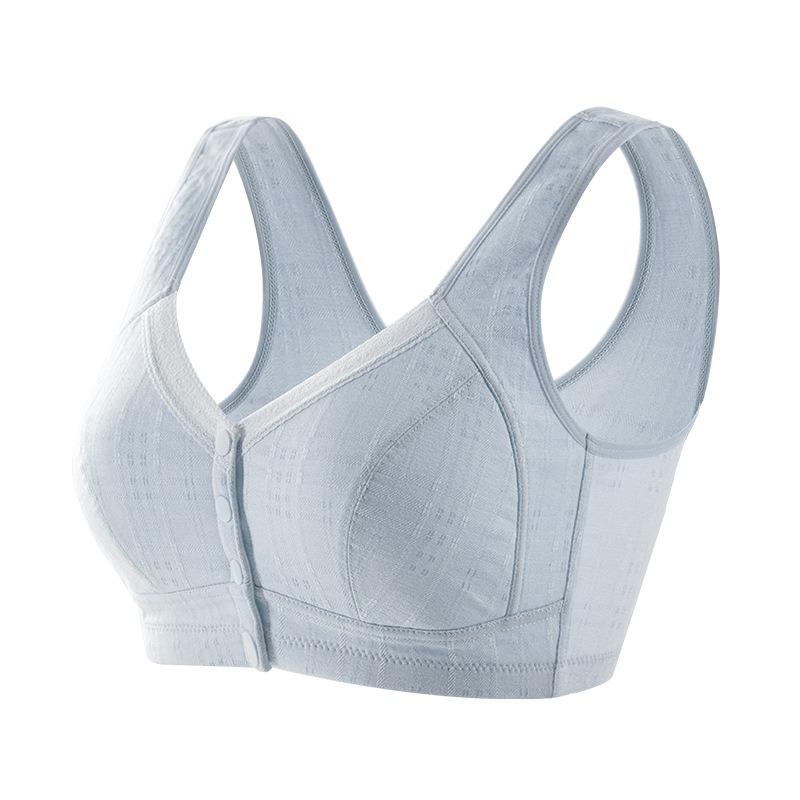 Women S Plus Size Thin Front Closure No Wire Vest Style Bra For Elderly