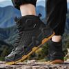 Outdoor climbing shoes anti-thorn bottom leather surface off-road anti-splashing high-top tactical boots adult travel sports shoes