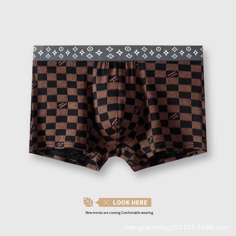 

Мужское нижнее белье с плоским угловым принтом, высокой эластичности, сексуальное, удобное мужское нижнее белье-боксеры L