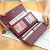 Women Wallets Fashion 3-Fold Long Style Multi-functional Wallet Purse Fresh PU Leather Female Clutch Card Holder Female Strap Money Bag
