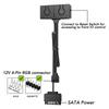 RGB-Konverter 3-Pin auf 4-Pin ARGB-Lichtlüfter-Konverter mit 3-Wege-Splitter 5V/3-Pin ADD-RGB auf 12V/4-Pin Adapter Sync 50 Farbmodi