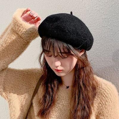 Women Wool Berets Autumn Winter New French Artist Style Casual  Warm Breathable Pumpkin Cap