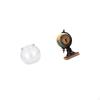 Transparent Globe Fish Tank Ornament Modern Statue Table Clock Aquarium Vase for Office Home Decor