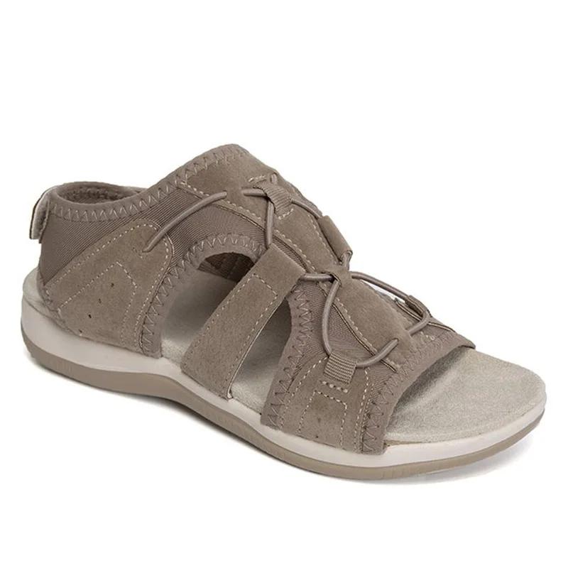 

SyfIyno Новые женские сандалии-балетки с круглым носком, уличная пляжная обувь, повседневная спортивная обувь, удобные трансформеры, размеры 35-43 35 хаки