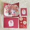Three-dimensional 3D Surprise Blessing Greeting Card Watercolor Flowers Retro Floral Holiday Message Beautiful Blessing Card Chinese Valentine's Day