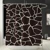 Marble Printed Shower Curtain Rug Lid Toilet Cover Mat Bath Mat Set Bathroom Curtains with 12 Hooks