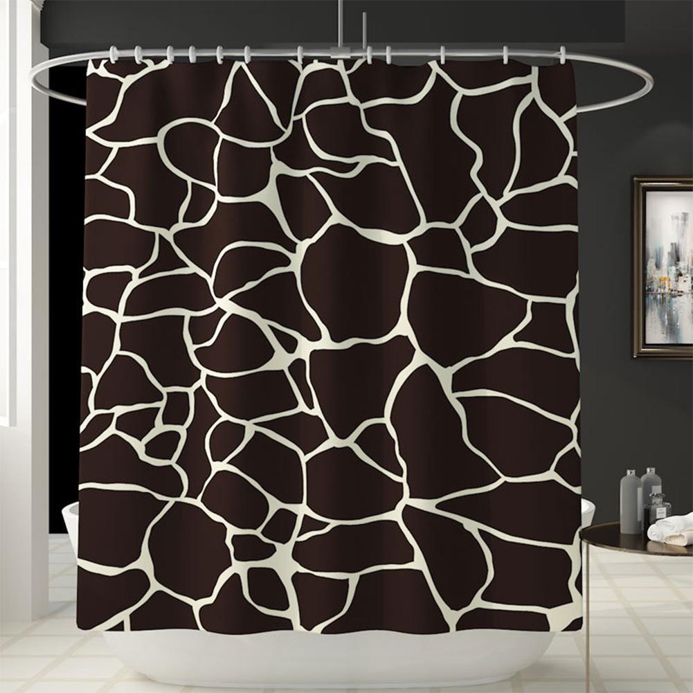 Marble Printed Shower Curtain Rug Lid Toilet Cover Mat Bath Mat Set Bathroom Curtains with 12 Hooks
