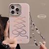 Ribbon Bow Chain Iphone15 Suitable for 14Promax Mobile Phone Case 12 Apple 13 Sweet 11 Electroplating