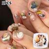 Muschel-Nagelzubehör Unregelmäßige Natürliche Muschel-Nagelzubehör Tragen von Rüstungs-Schmuck Dekorationsmaterialpaket DIY