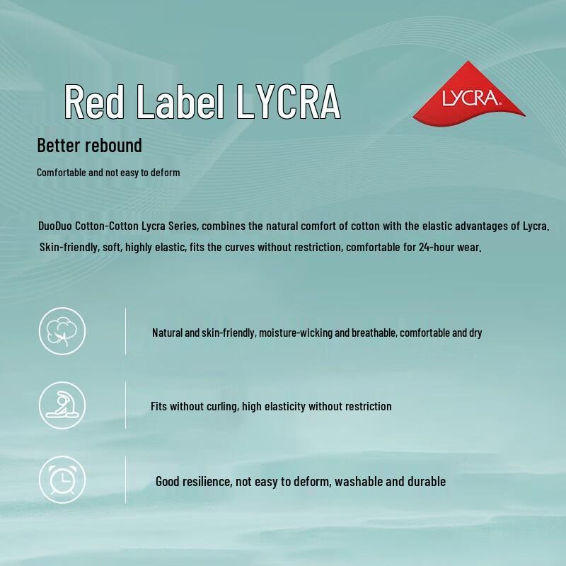 Duoduo Cotton Women's 50S Xinjiang Cotton Mid-Waist Briefs