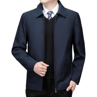 Jacke Frühling und Herbst Business Casual Jacke Mittleren alters und Ältere Revers Dad Wear