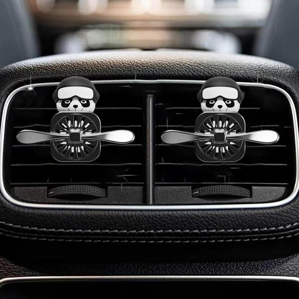 Panda Pilot - Car Rotating Propeller Cute | Cartoon Car Clip,