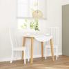 VidaXL Dining Chairs 2 Pcs White Solid Rubber Wood, Dining Chair, Chair, Living Room Chair, Dining Chairs, Chair 4102459