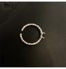925 Sterling Silver Heart Black Zircon Irregular Rings For Women Engagement Rings Luxury Jewelry Accessories Jewellery