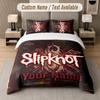 Custom Bedding Set Slipknot Pattern, Print Name Text 1 Duvet Cover Plus 2 Pillowcases Home Textile