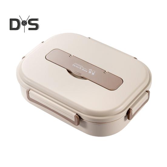Lancheira Térmica com Compartimentos Fácil de Limpar Recipiente de Almoço de Aço Inoxidável Caixa Bento Reutilizável com Utensílios para Adultos Crianças