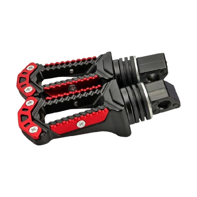 Secure Grip Motorcycle Rear Footrests High Strength Aluminum Non Slip Surfaces Motorcycle Footrests for Passenger Safety красный