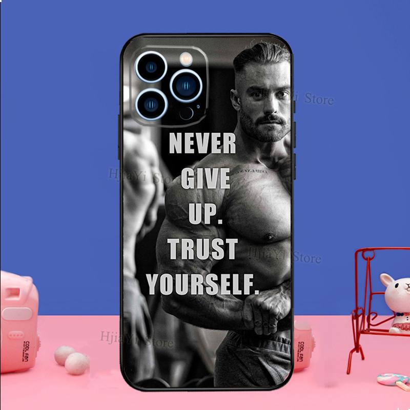 Gym Fitness Bodybuilding Phone Case For iPhone 16 15 12 13 Mini 11 14 Pro XS Max Plus X XR Silicone Cover