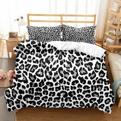 Set Copripiumino Stampa Leopardo King Queen Full Size Set Letto Poliestere Stampa Ghepardo Animale Africano Perfetto Per Uomo E Donna