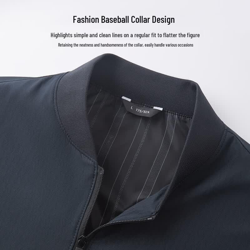 Shanshan Men's Baseball Collar Jacket