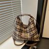 Stylish And Trendy Large Capacity Tote Backpack For Women In Chic Plaid Designs